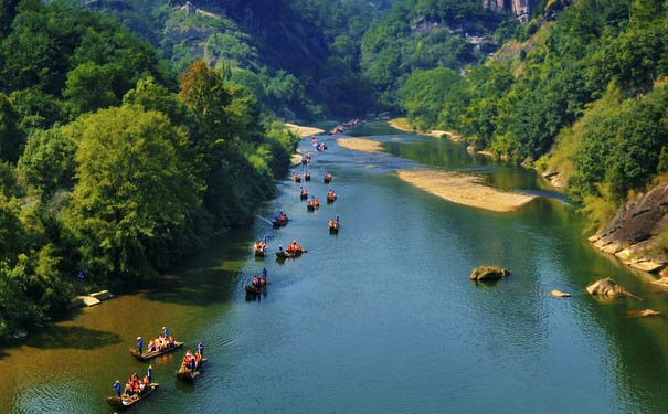 福建旅游：武夷山九曲溪漂流