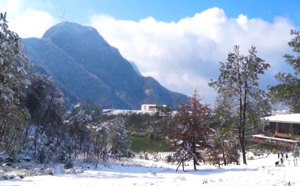 冬季重庆一日游推荐：黑山谷雪景