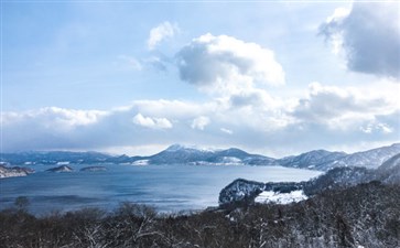 北海道洞爷湖雪景